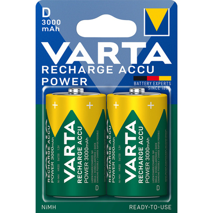 VARTA NiMH Akku "RECHARGE ACCU Power", Mono (D/HR20)