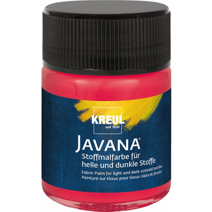 KREUL Textilfarbe JAVANA, wei, im Glas, 50 ml