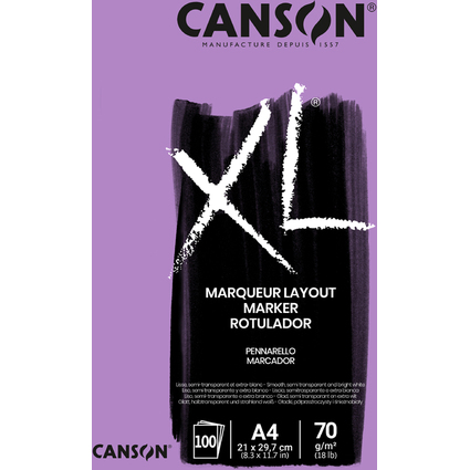 CANSON Skizzen- und Studienblock "XL MARKER", DIN A4,