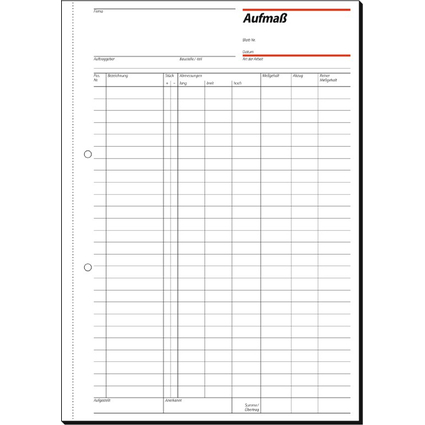 sigel Formularbuch "Aufmabuch", A4, 50 Blatt, Blaupapier