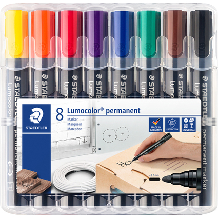 STAEDTLER Lumocolor Permanent-Marker 352, 8er Etui
