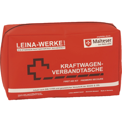 Leina KFZ-Verbandtasche Compact, Inhalt DIN 13164, rot