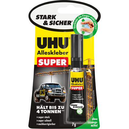 UHU Alleskleber SUPER, 7 g, auf Blisterkarte