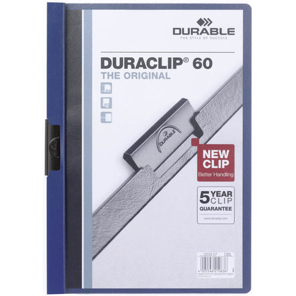 DURABLE Klemmhefter DURACLIP ORIGINAL 60, DIN A4, dunkelblau