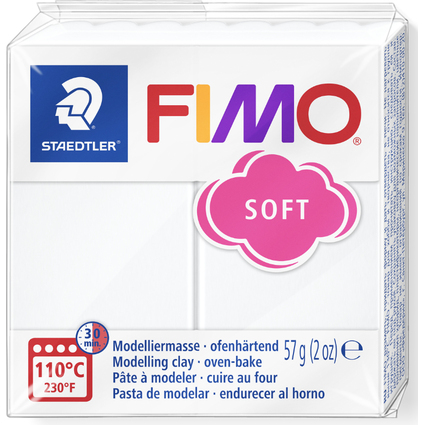 FIMO SOFT Modelliermasse, ofenhrtend, wei, 57 g