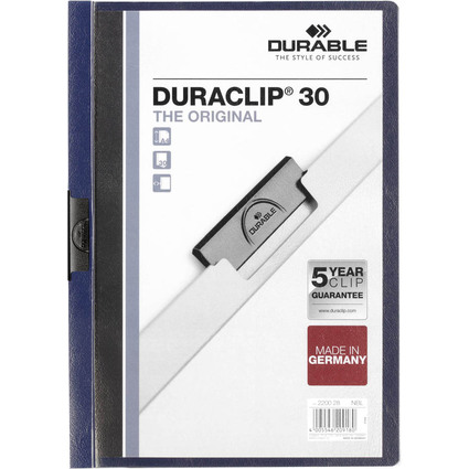 DURABLE Klemmhefter DURACLIP ORIGINAL 30, DIN A4, nachtblau