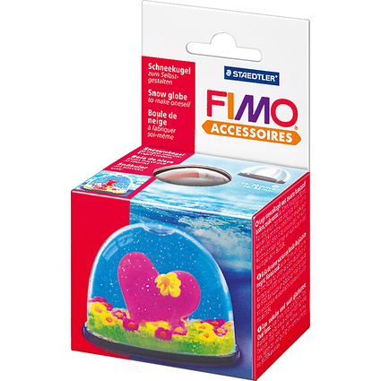 FIMO Schneekugel, oval, Mae: (B)70 x (T)52 x (H)55 mm