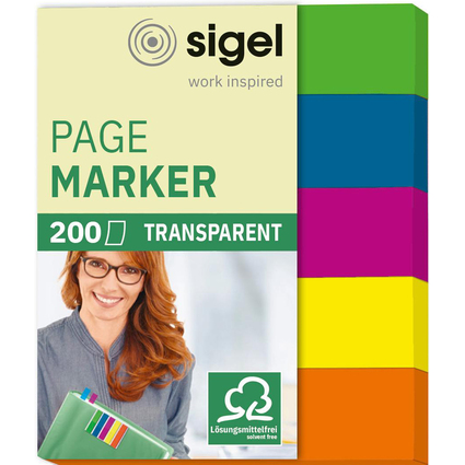 sigel Haftmarker mini, 50 x 12 mm, 200 Blatt