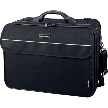 LiGHTPAK Notebook-Tasche "CORNICHE", aus Nylon, schwarz