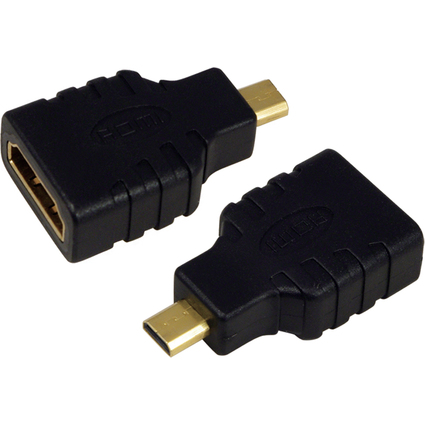 LogiLink Adapter, HDMI Kupplung - Micro HDMI Stecker, 19 Pol