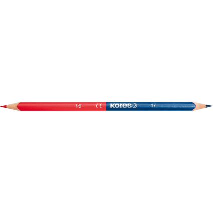 Kores Dreikant-Lehrerbuntstift TWIN, blau / rot