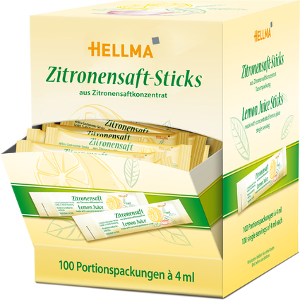 HELLMA Zitronensaft-Sticks, im Displaykarton