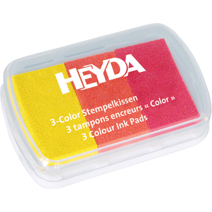 HEYDA Stempelkissen 3-Color, gelb/orange/rot