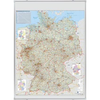 FRANKEN Deutschland Straenkarte, magnethaftend