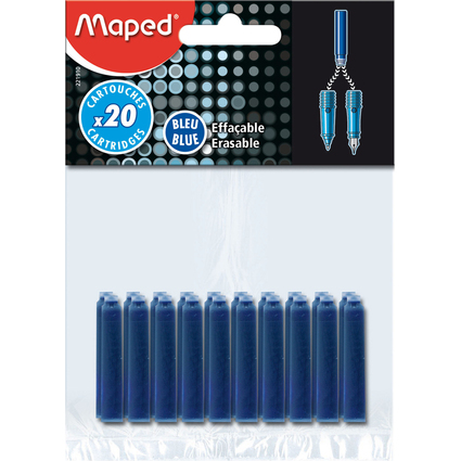 Maped Tintenpatrone, blau, im Blister