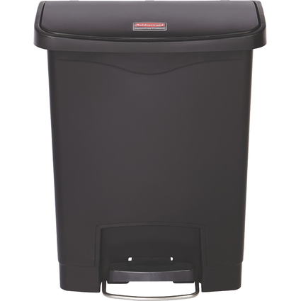 Rubbermaid Tret-Abfalleimer Slim Jim, 30 Liter, schwarz