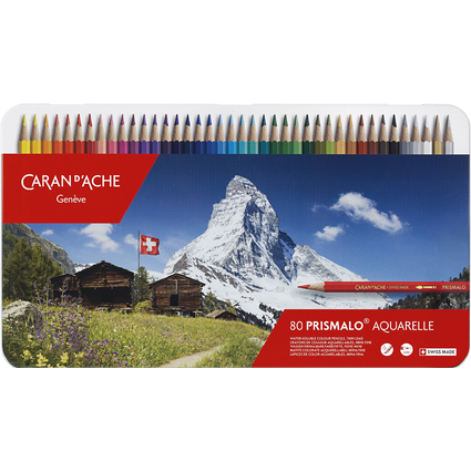 CARAN D'ACHE Buntstifte PRISMALO Aquarelle, 80er Metalletui