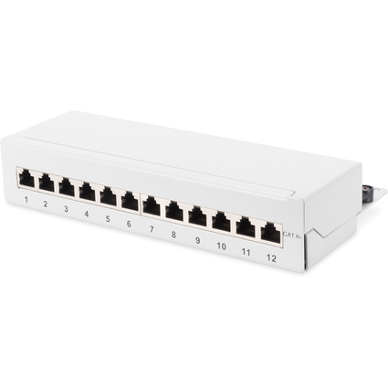 DIGITUS Desktop Patch Panel Kat.6A, Klasse EA, 12 x RJ45