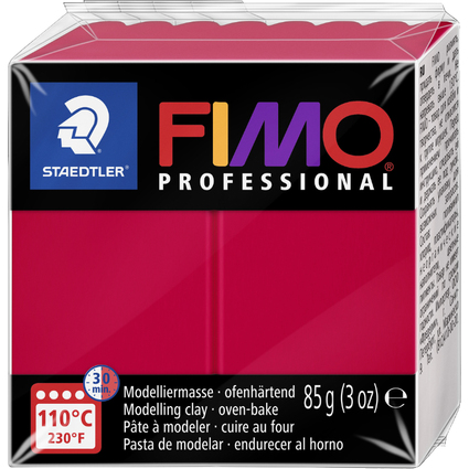 FIMO PROFESSIONAL Modelliermasse, ofenhrtend, karmin, 85 g