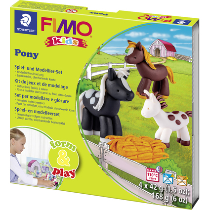 FIMO kids Modellier-Set Form & Play "Pony", Level 2