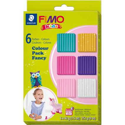 FIMO kids Modelliermasse-Set Colour Pack "girlie", 6er Set