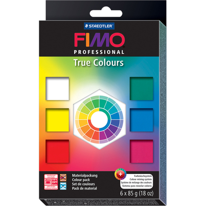 FIMO PROFESSIONAL Modelliermasse-Set "True colours", 6er Set