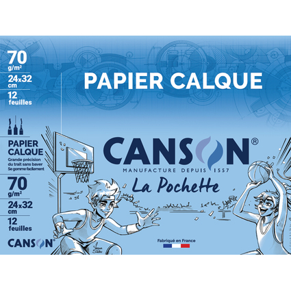 CANSON Transparentpapier, satiniert, 240 x 320 mm, 70 g/qm