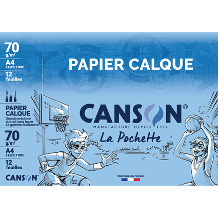 CANSON Transparentpapier, satiniert, DIN A4, 70 g/qm