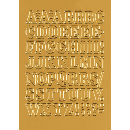 HERMA Buchstaben-Sticker A-Z, Folie gold, 12 mm hoch