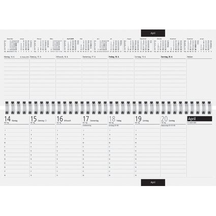 rido id Tischkalender "sequenz Trucard", 2025, wei
