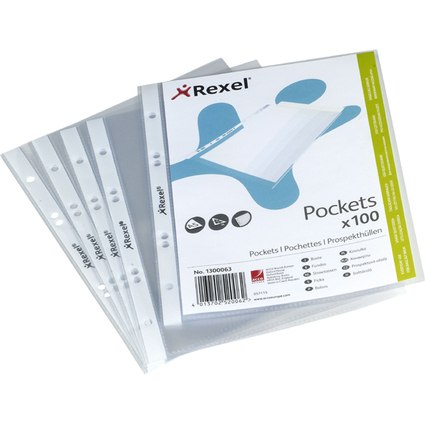 REXEL Prospekthlle Top Quality, A5, PP, glasklar, 0,08 mm