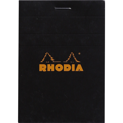 RHODIA Notizblock No. 11, DIN A7, kariert, schwarz