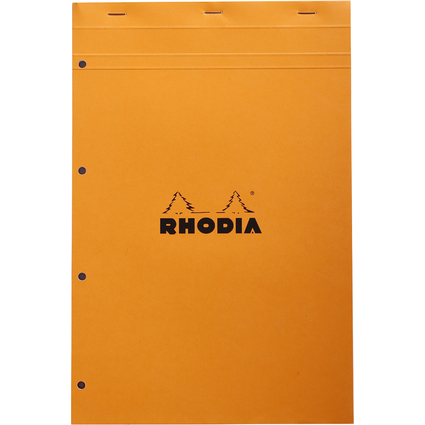 RHODIA Notizblock No. 20, DIN A4+, kariert, orange