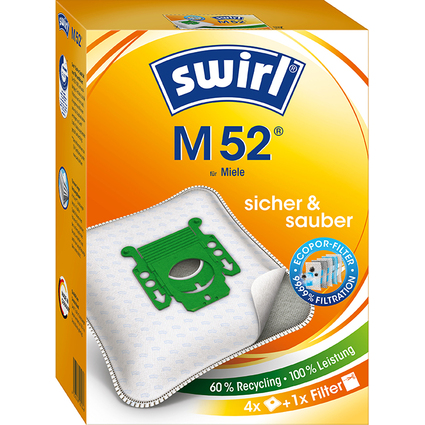 swirl Staubsaugerbeutel M 52, mit MicroporPlus-Filter