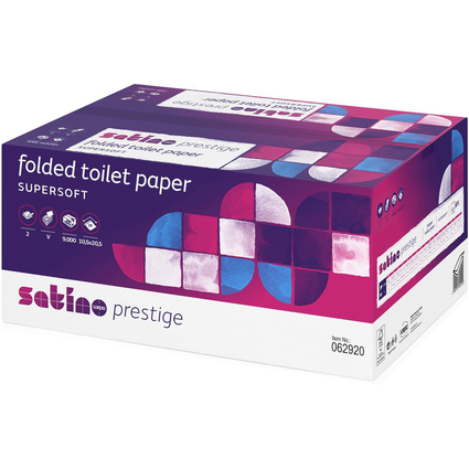 satino by wepa Einzelblatt-Toilettenpapier Prestige, wei