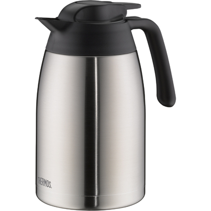 THERMOS Isolierkanne THV, 1,5 Liter, Edelstahl / schwarz