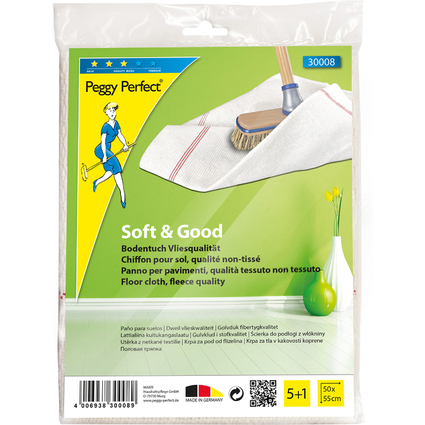 Peggy Perfect Bodentuch Vlies, 500 x 550 mm, 6er Pack