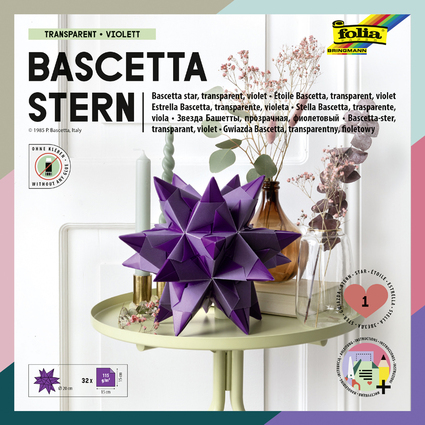 folia Faltbltter Bascetta-Stern, violett-transparent