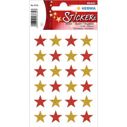 HERMA Weihnachts-Sticker MAGIC "Sterne", glittery
