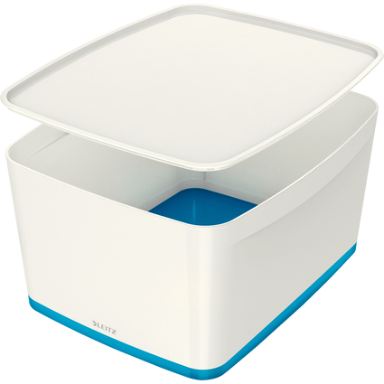 LEITZ Aufbewahrungsbox My Box, 18 Liter, wei/blau
