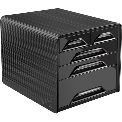CEP Schubladenbox Smoove GLOSS, 5 Schbe, schwarz