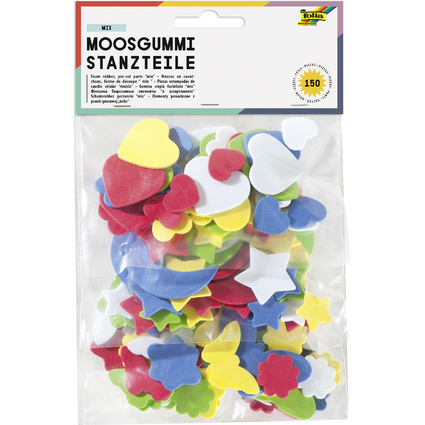 folia Moosgummi-Stanzteile, 150 Teile sortiert