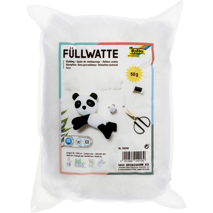 folia Bastelwatte / Fllwatte, wei, Inhalt: 50 g