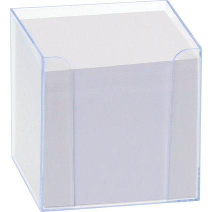 folia Zettelbox "Luxbox" mit Leuchtkanten, blau, bestckt