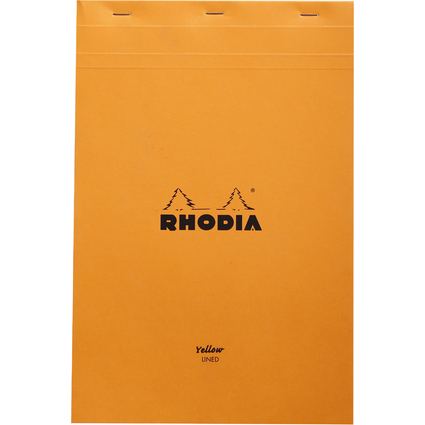 RHODIA Notizblock No. 19 Yellow, DIN A4+, liniert, orange