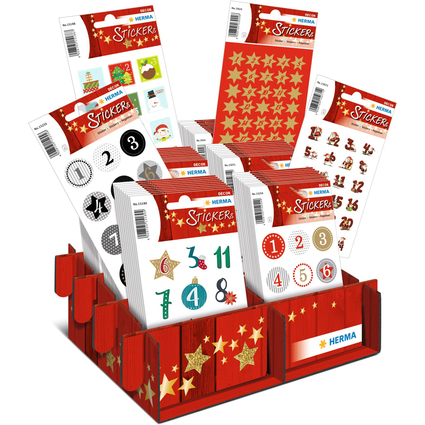 HERMA Weihnachts-Sticker DECOR "Adventskalender", im Display