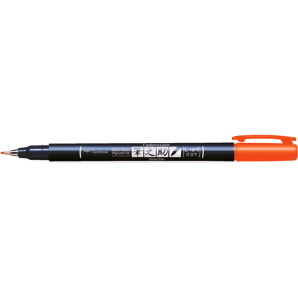 Tombow Kalligraphie-Stift Fudenosuke, Hrtegrad 1, orange