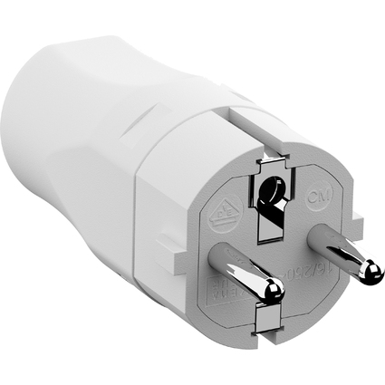 BACHMANN Schutzkontakt Montage-Zentralstecker, wei