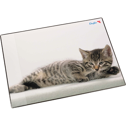 Lufer Schreibunterlage Katze grau, 400 x 530 mm