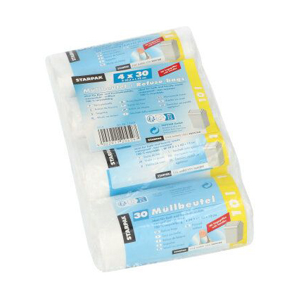 STARPAK Mlleimerbeutel HDPE, 10 Liter, transparent